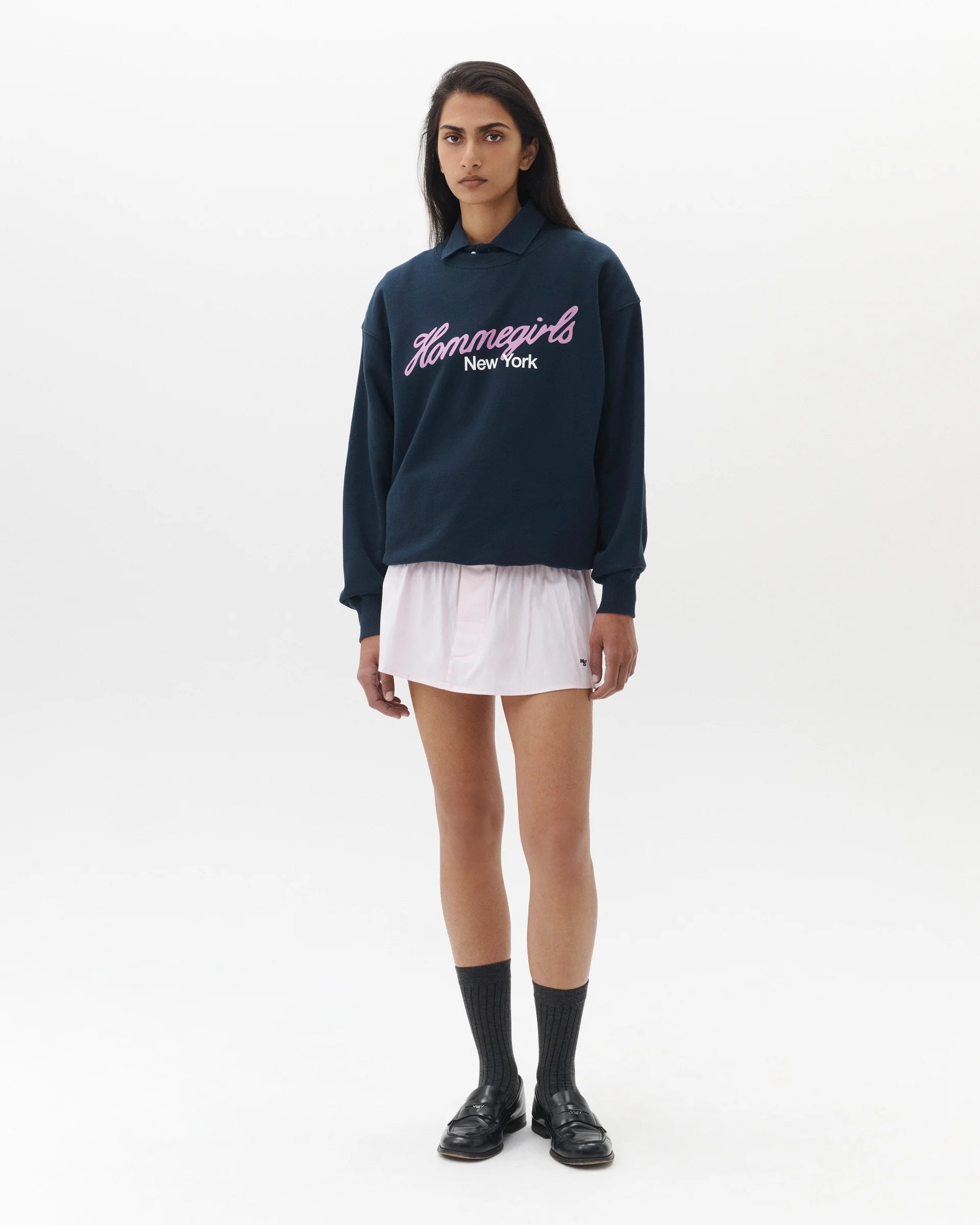 Hommegirls Neon Logo Crewneck Sweatshirt