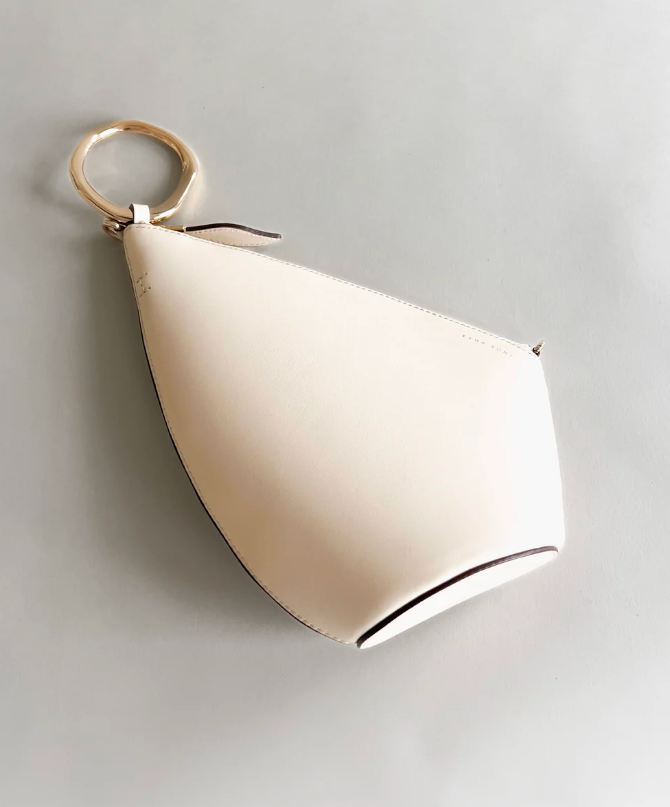 Esha Soni Slope Bag in Ivory French Calf