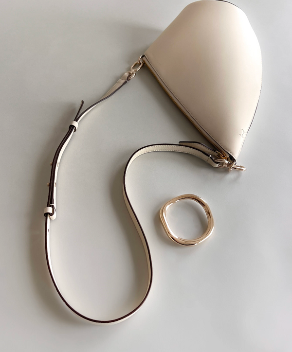 Esha Soni Slope Bag in Ivory French Calf