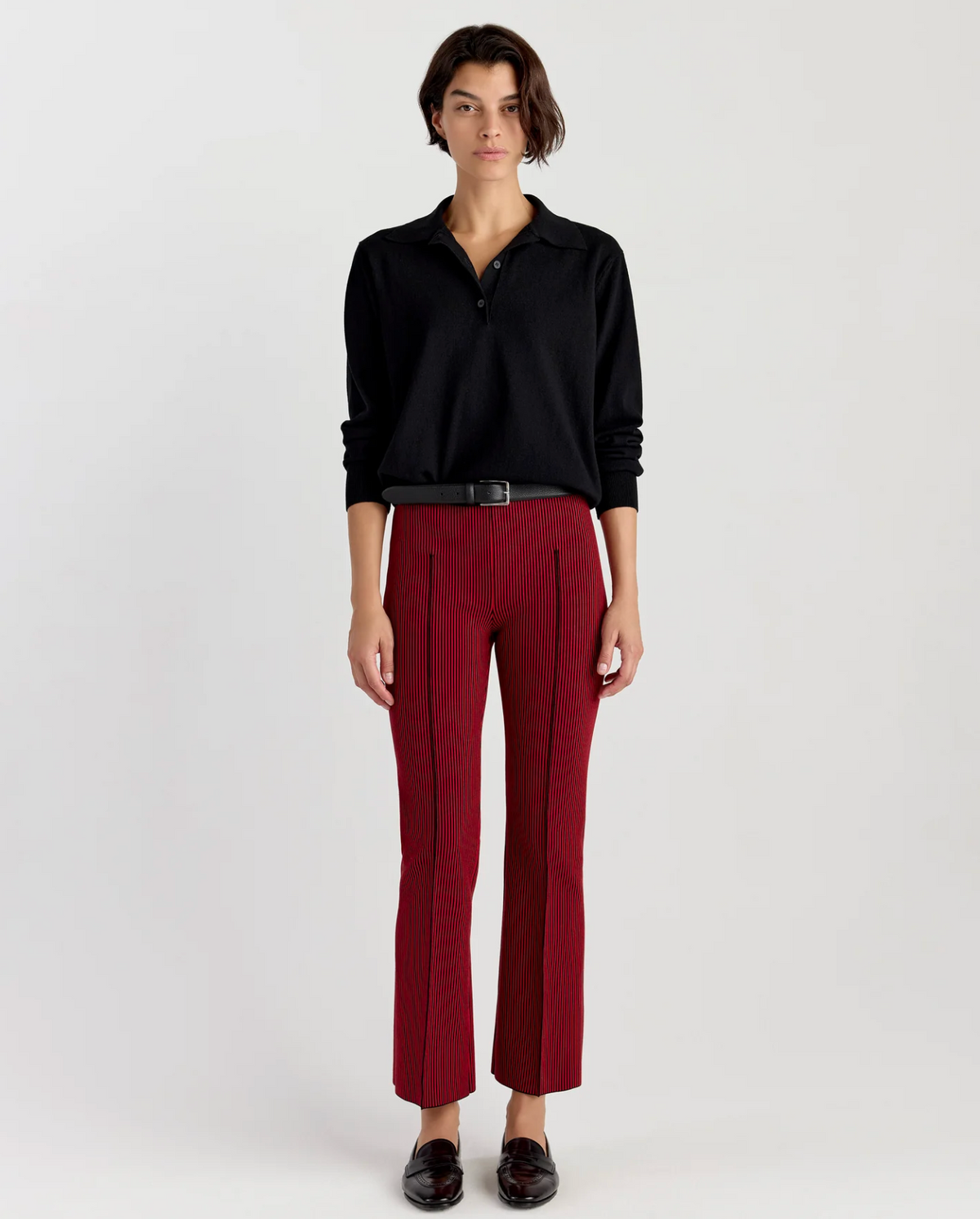 High Sport Kick Pant Red/Black Seersucker