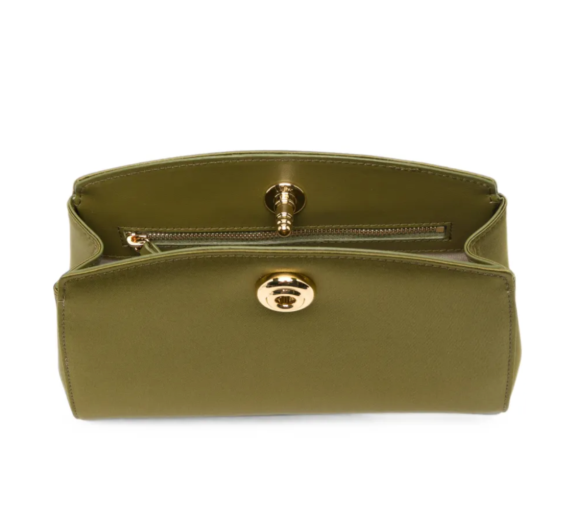 Liffner Satin Pushlock Clutch
