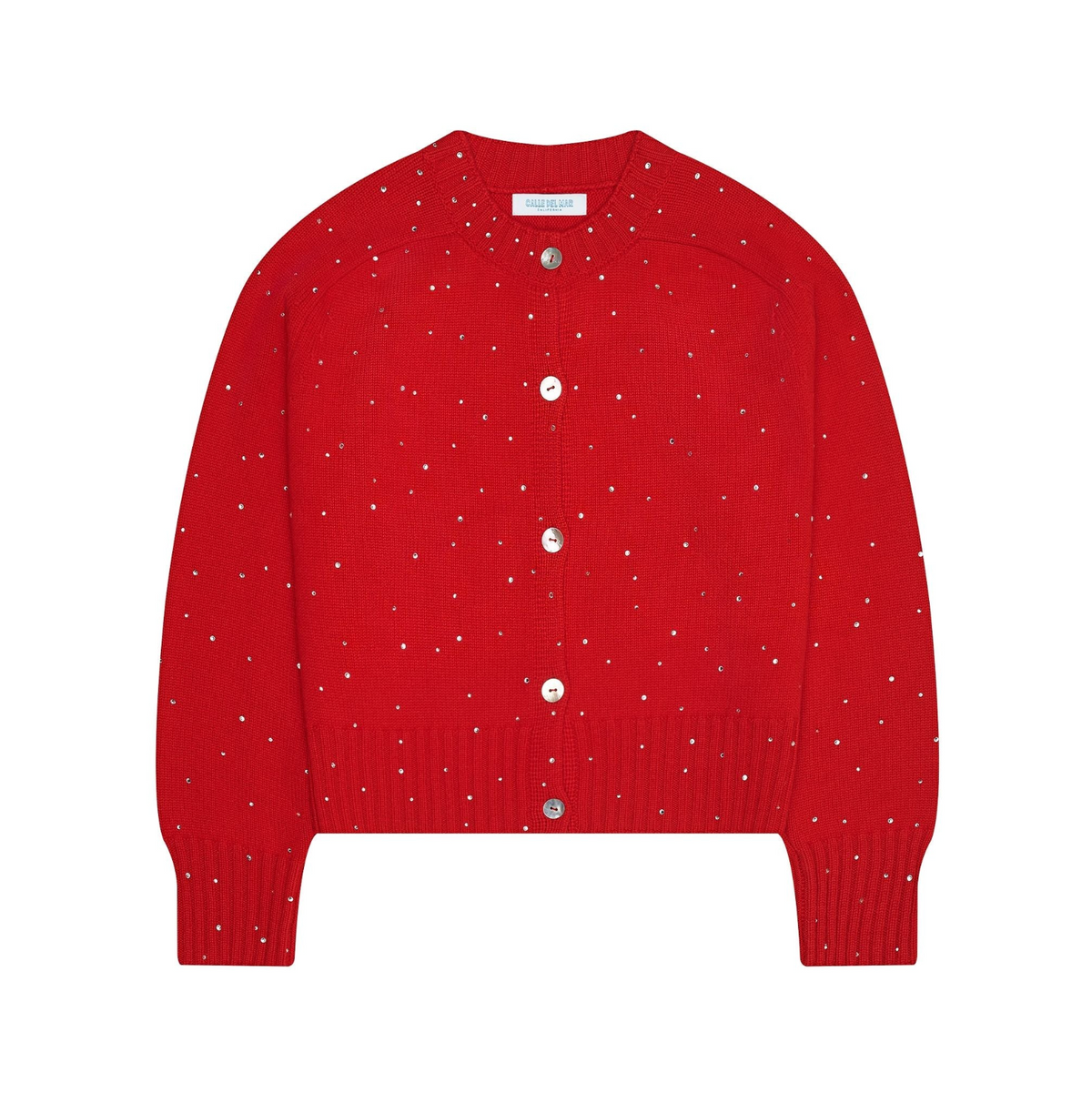 Calle del Mar Rhinestone Cashmere Cardigan
