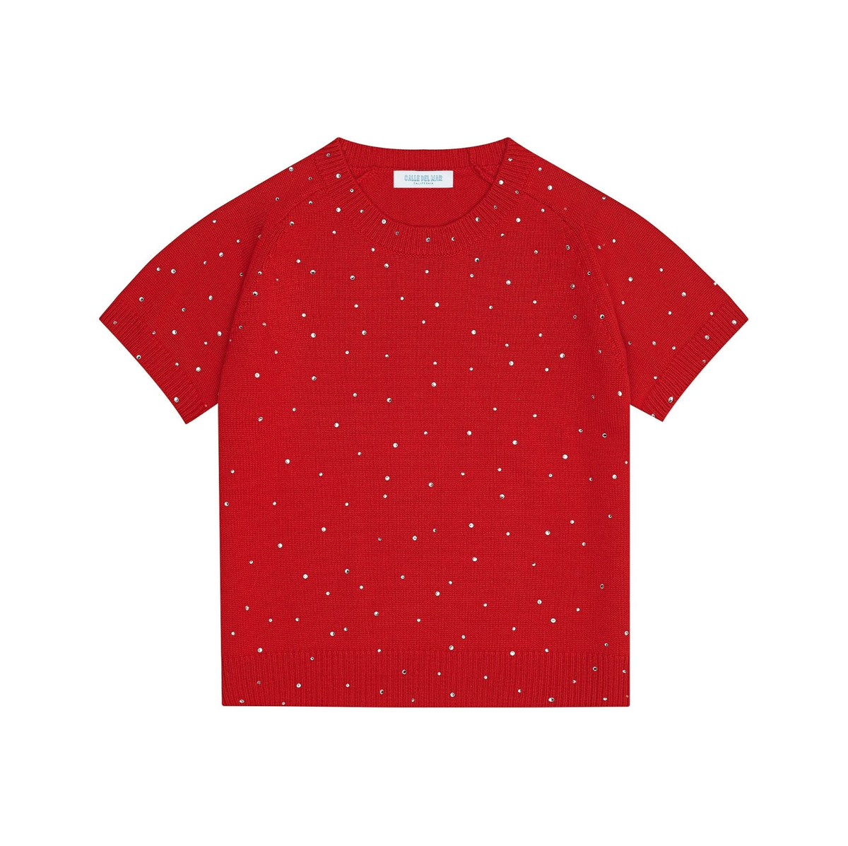 Calle del Mar Rhinestone Cashmere T-Shirt
