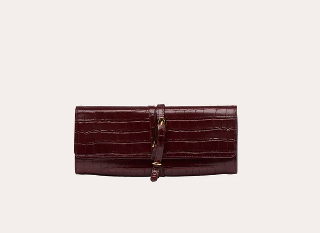 Liffner Belted Croc Clutch