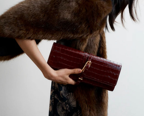 Liffner Belted Croc Clutch