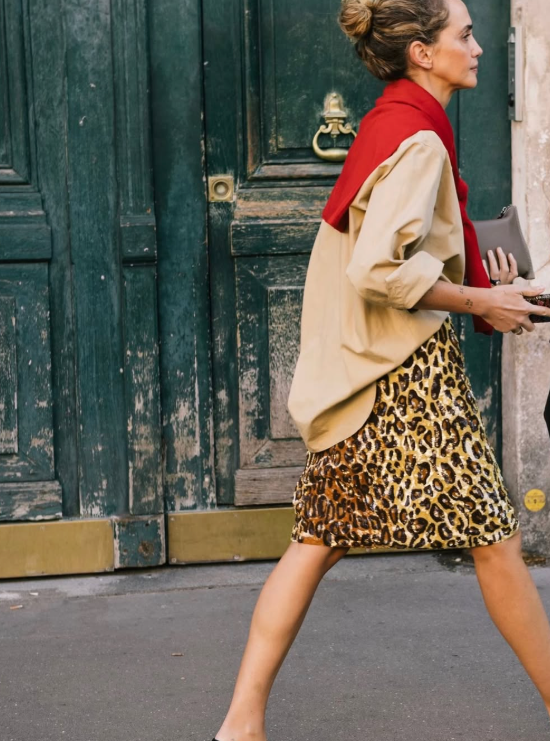 Ashish Custom Leopard Skirt