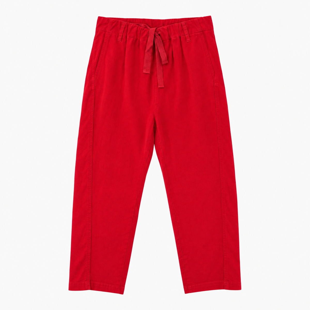 Sanderlak Baby Cord Drawstring Pants in Neon Red