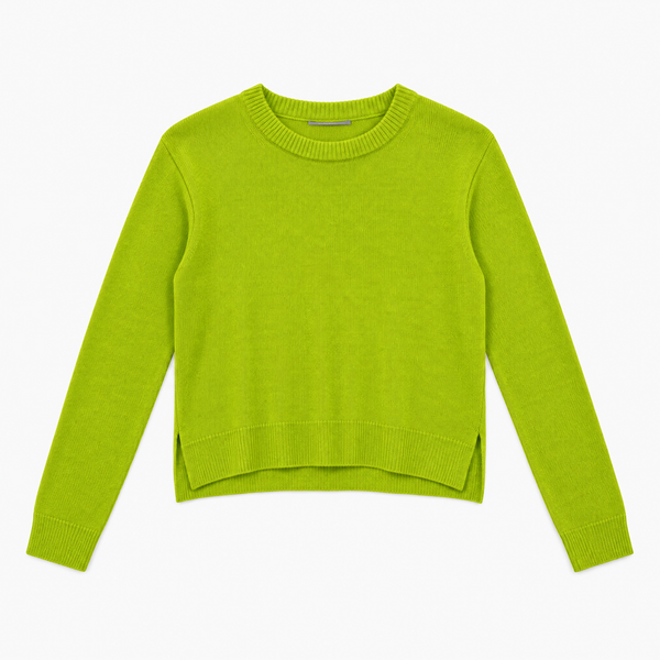 Sanderlak Neon Cropped Crew Sweater
