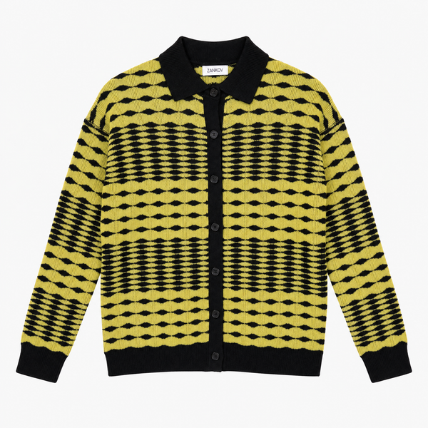 Zankov Chrome Yellow Raffi Cardigan