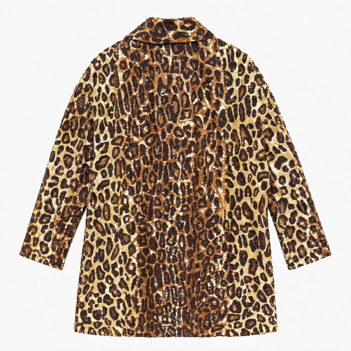 Ashish Custom Leopard Sequin Car Coat