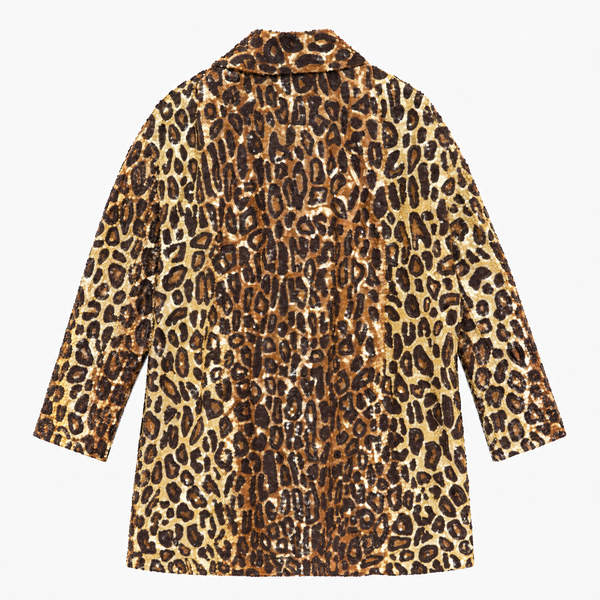 Ashish Custom Leopard Sequin Car Coat