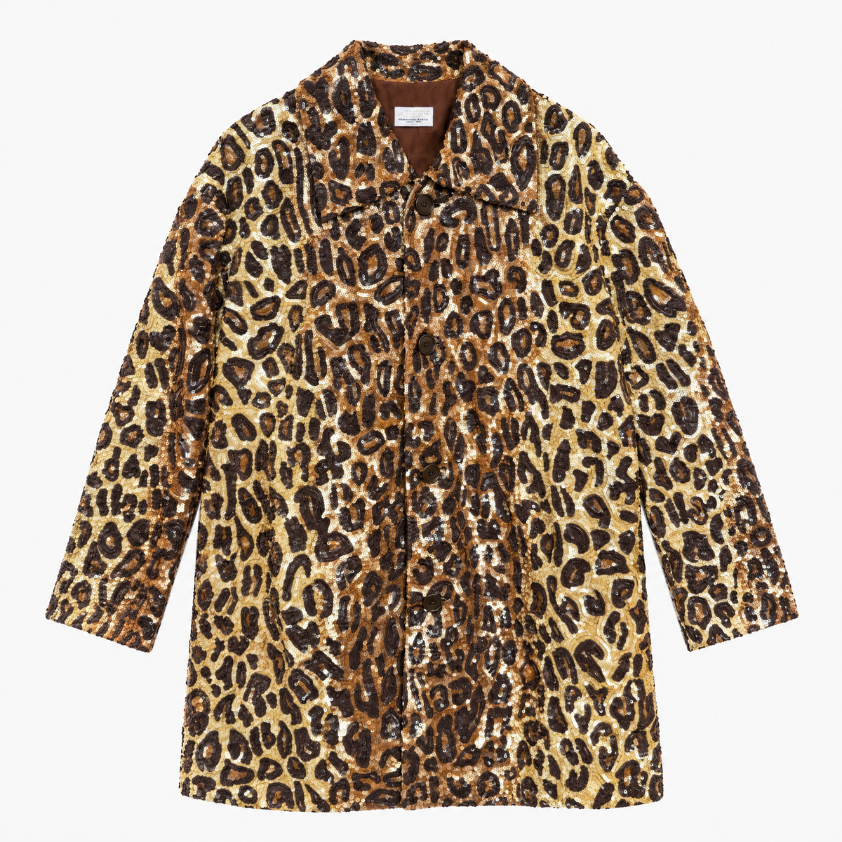 Ashish Custom Leopard Sequin Car Coat